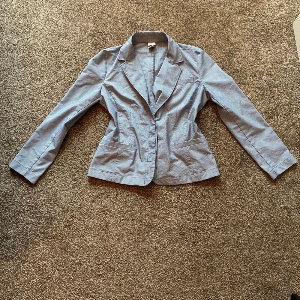 Covington vtg black and white pinstripe blazer jacket